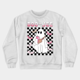 Spooky Season Cute Ghost Halloween Costume Boujee Boo-Jee Crewneck Sweatshirt